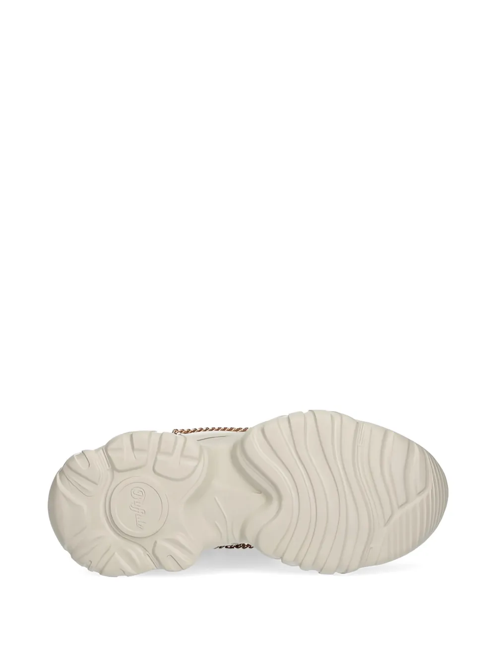 Buffalo Sneakers met plateauzool en ketting Beige