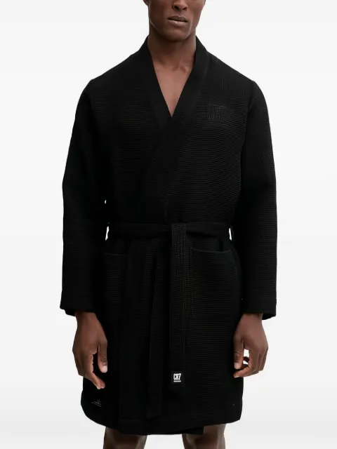 CR7 CRISTIANO RONALDO waffle-knit belted dressing gown