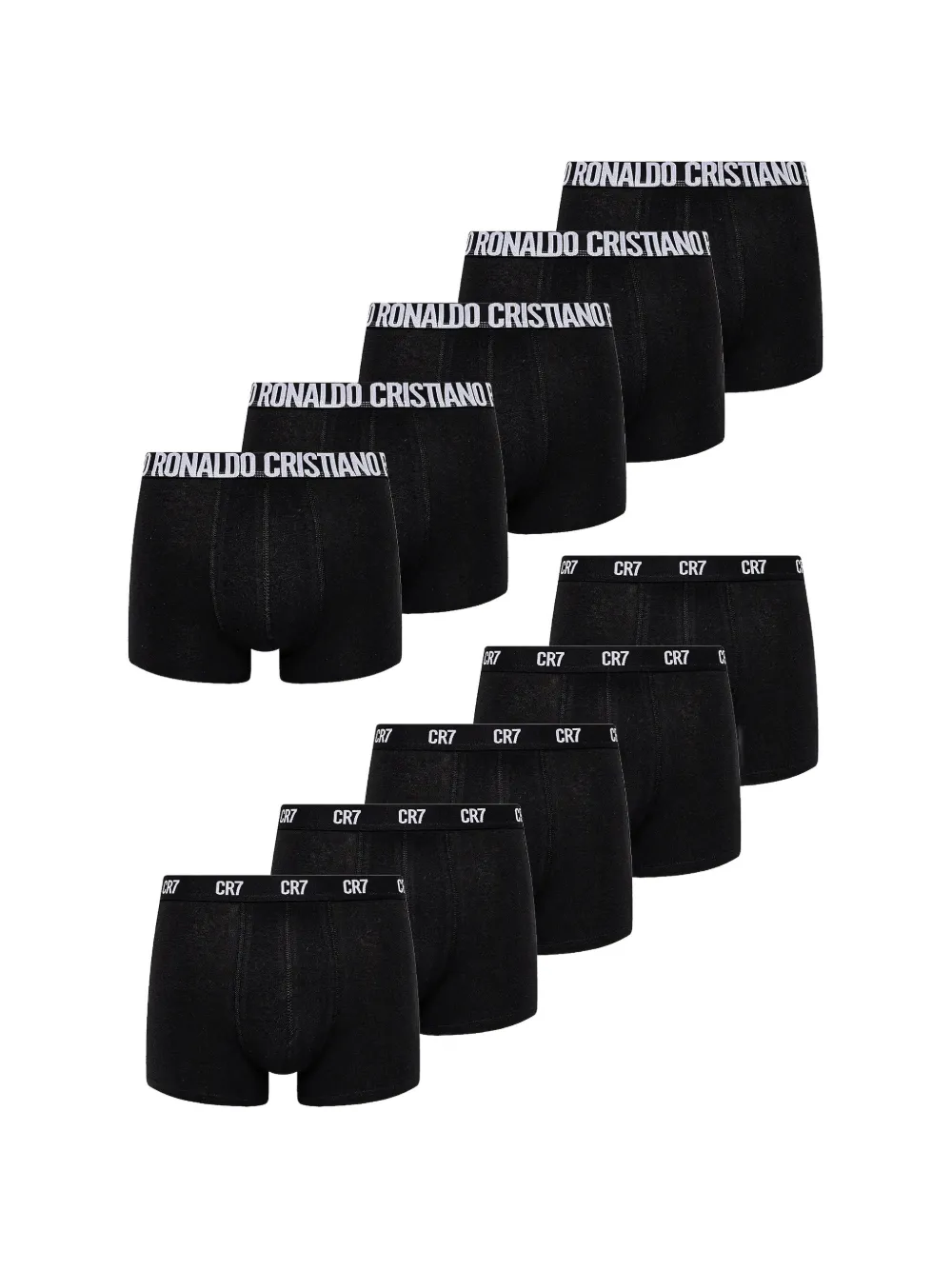 CR7 CRISTIANO RONALDO logo-waistband trunks - Nero