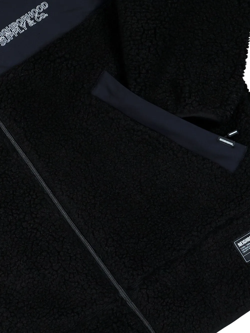 Neighborhood Fleece jack met rits Zwart