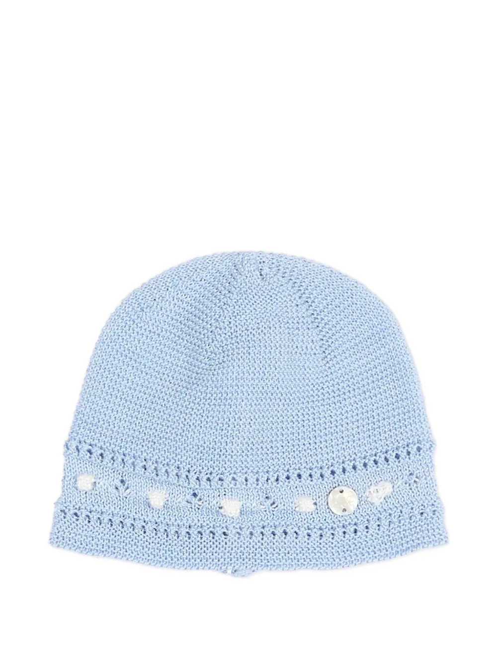 Paz Rodriguez open-work embellished beanie hat - Blu