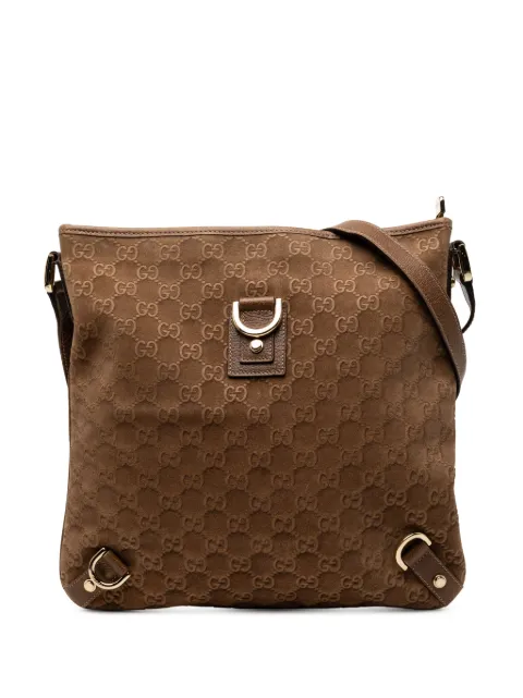 Gucci Pre-Owned 2000-2015 GG Suede Abbey D Ring crossbody bag