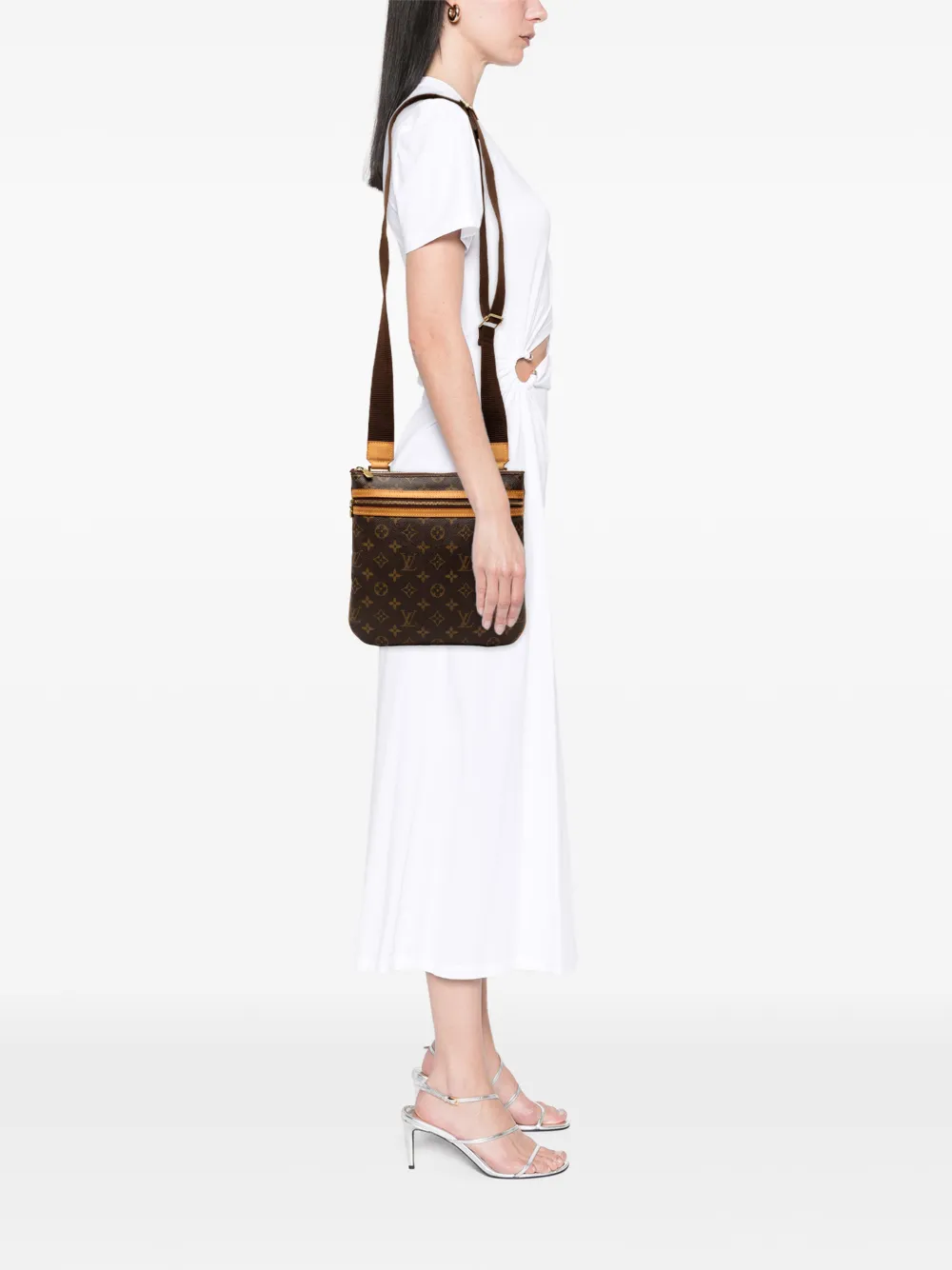  Louis Vuitton Pre-owned 2005 Monogram Bosphore Pochette Crossbody Bag - Brown 