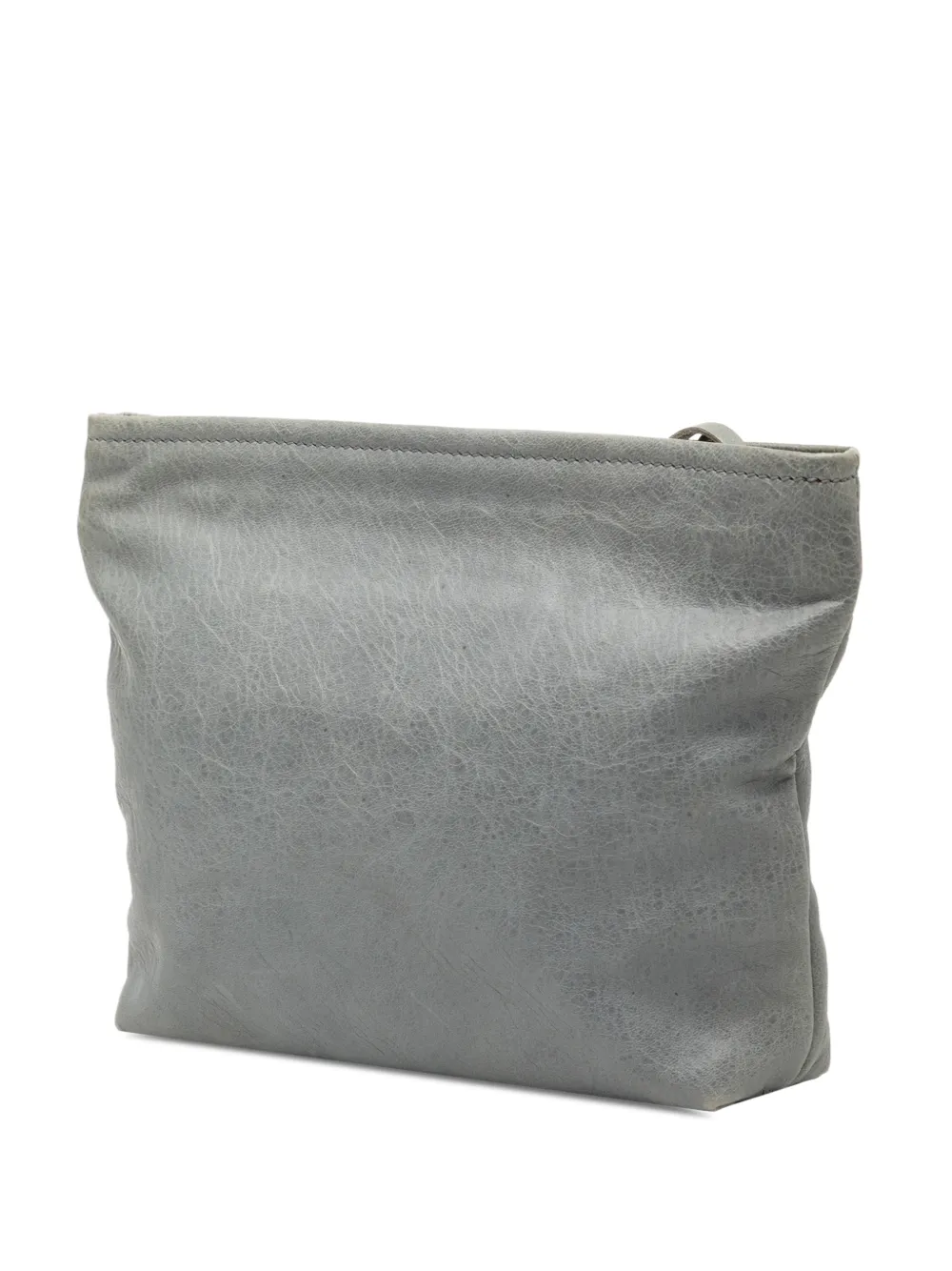 Balenciaga Pre-owned 2000-2002 Lambskin Motocross Classic Clutch Bag - Grey 