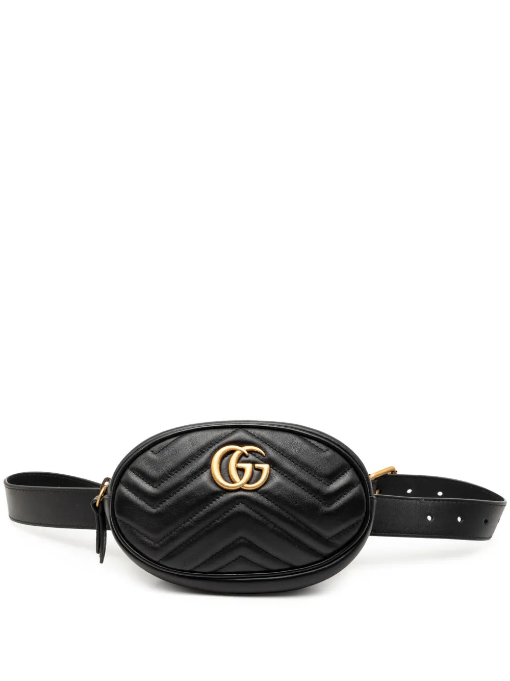 Gucci Pre-Owned 2016-2026 GG Marmont Matelasse Leather belt bag - Nero