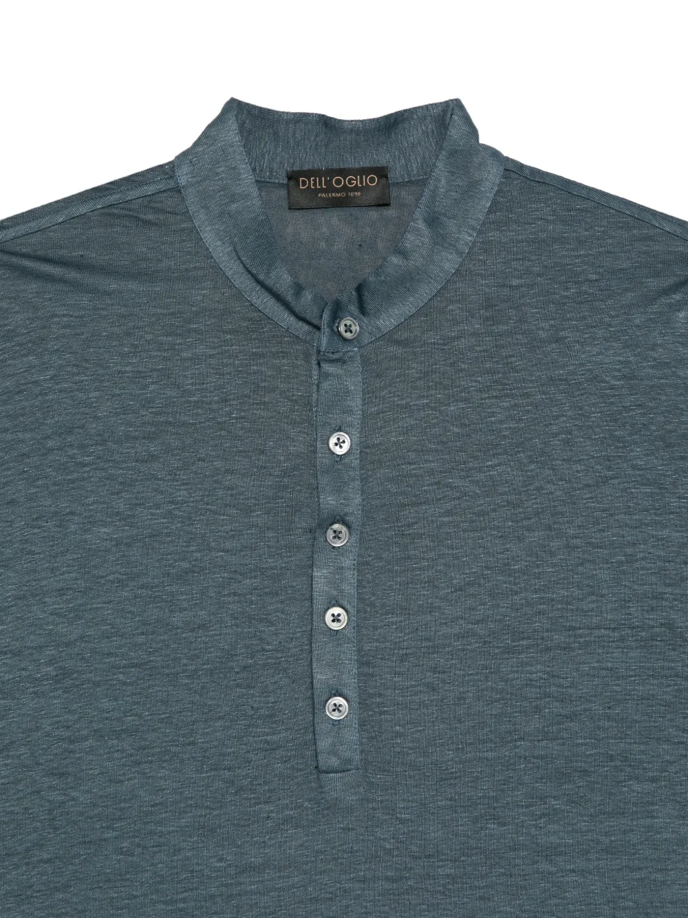 Dell'oglio Button-down T-shirt Blauw