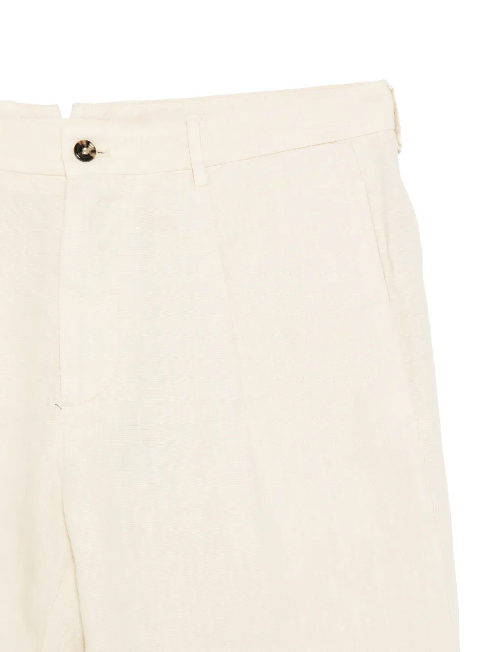 Dell'oglio Geplooide shorts met knopen Beige