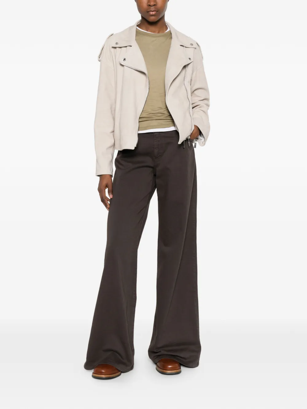 Moorer Loette jack met rits Beige