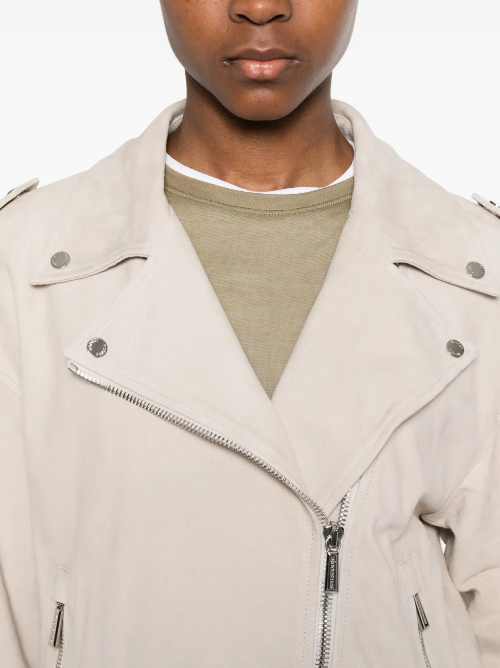 Moorer Loette jack met rits Beige