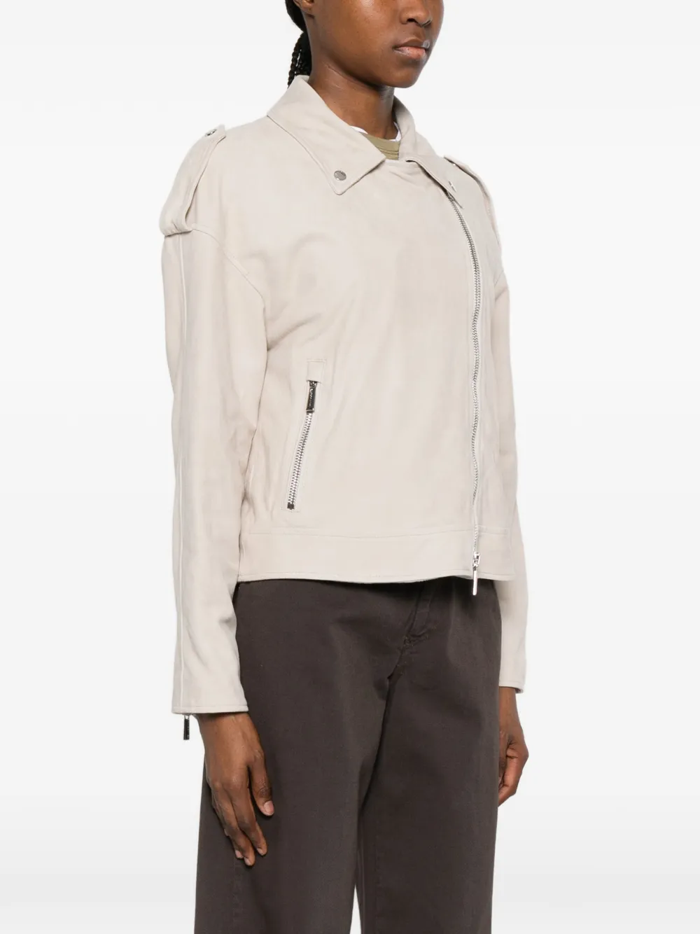 Moorer Loette jack met rits Beige