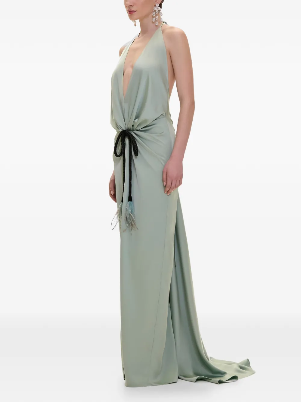 V:PM ATELIER Lily mouwloze maxi-jurk Groen