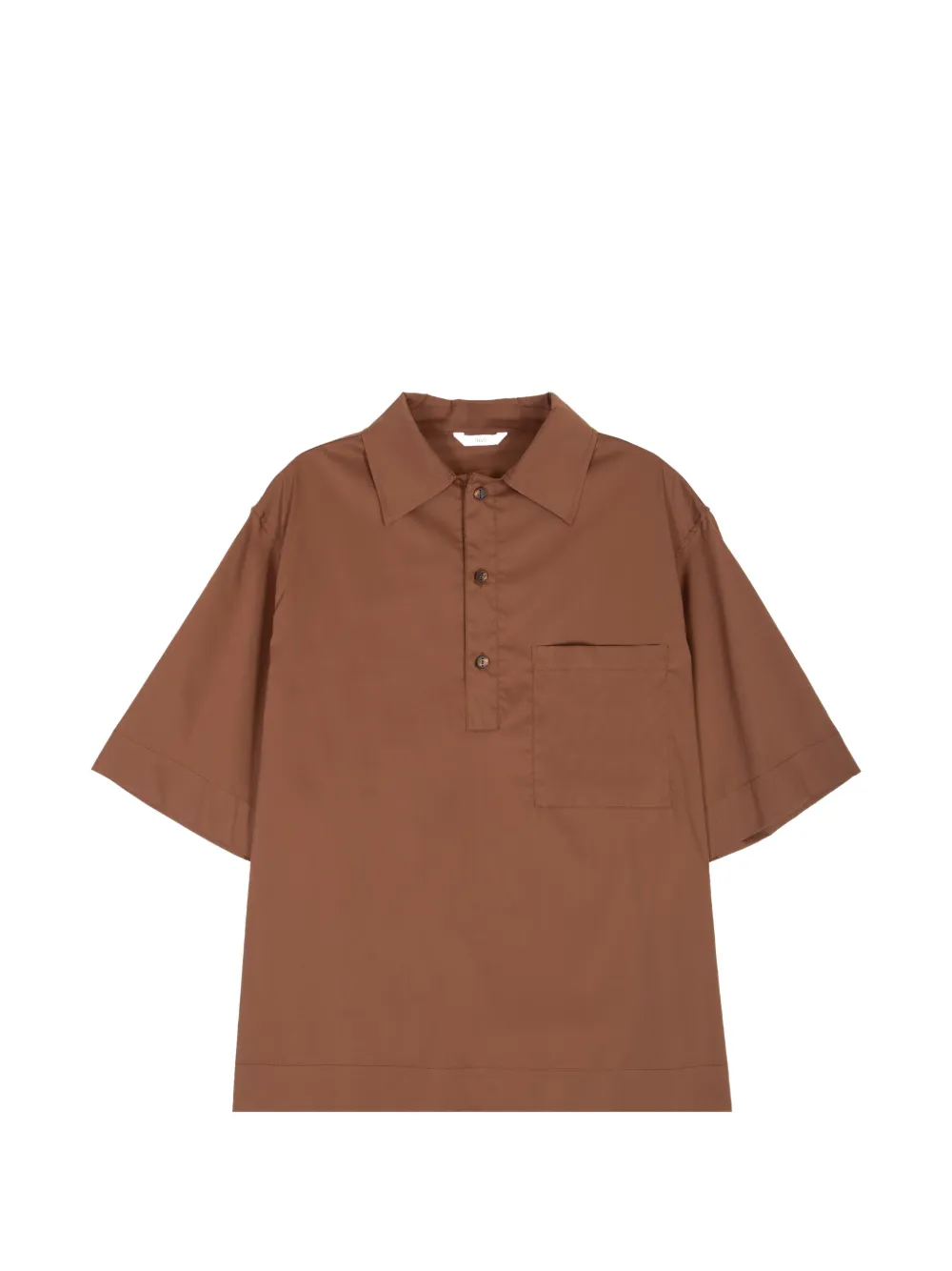 Hevo Montursi short-sleeved chest-pocket shirt - Braun