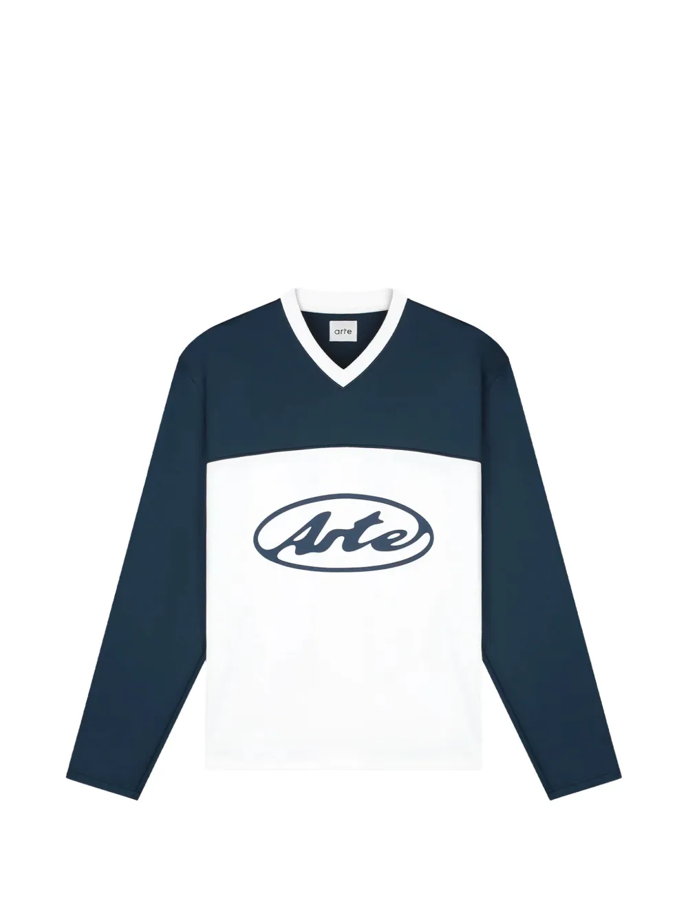 Arte Antwerp Circle logo V-neck longsleeve - Blau