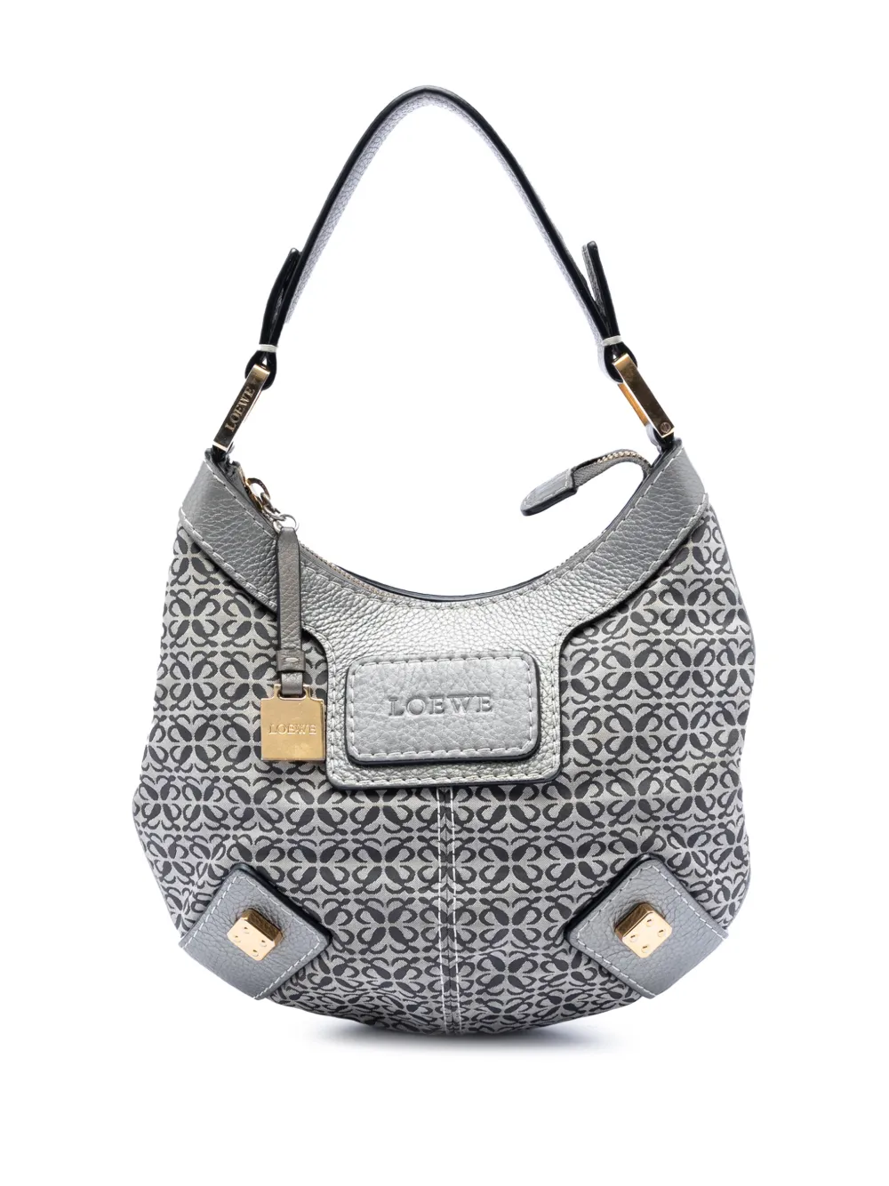Loewe Pre-Owned 2007-2008 Anagram Canvas New Road hobo bag - Grigio