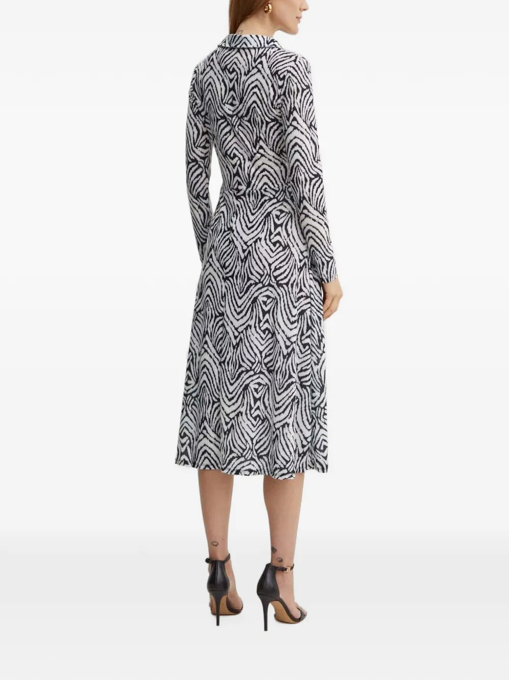 Morgan Midi-jurk met patroon Wit