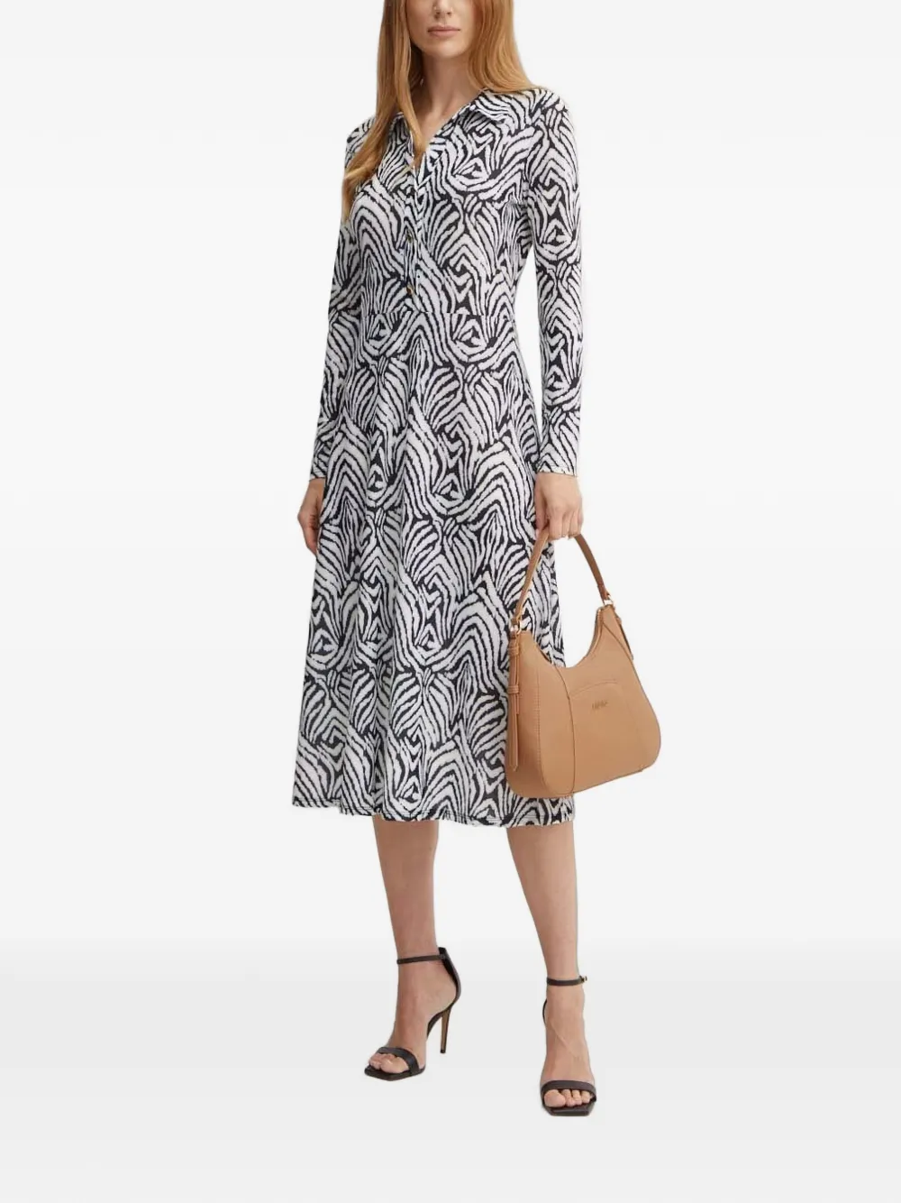 Morgan Midi-jurk met patroon Wit