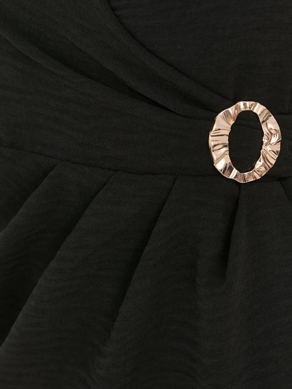 Morgan Roots.F ring detail mini dress Zwart