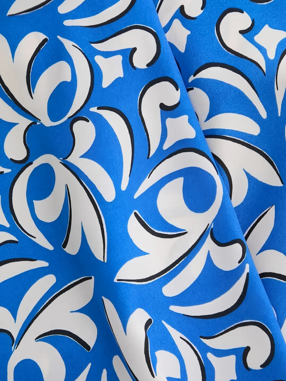 Morgan Top met V-hals en print Blauw