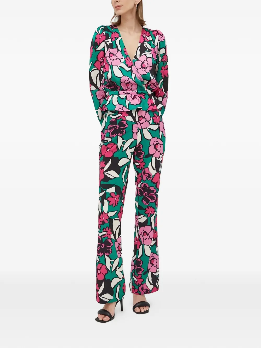 Morgan Broek met bloemen Groen