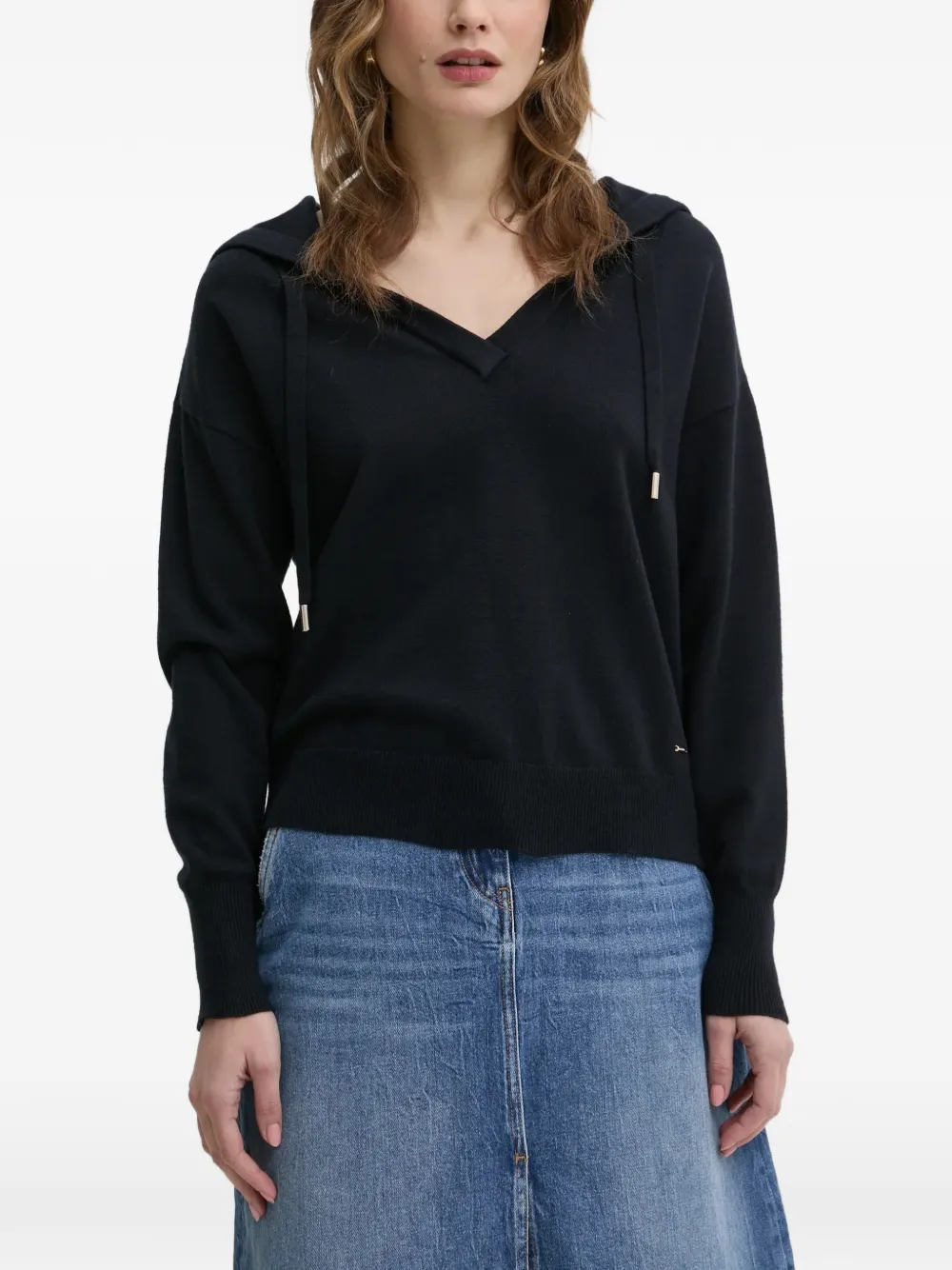 Morgan V-neck hoodie · S