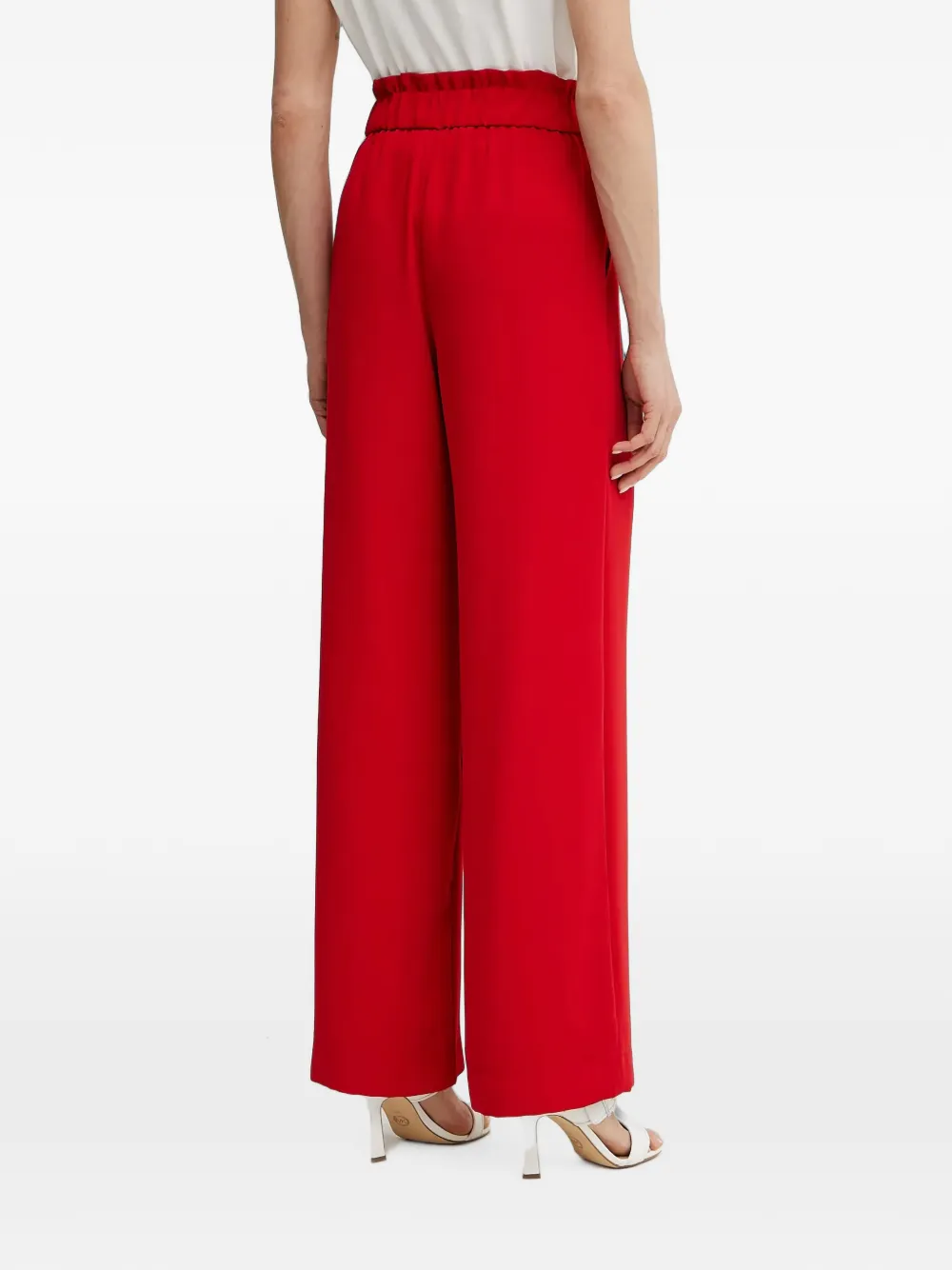 Morgan paperbag-waist palazzo pants Rood