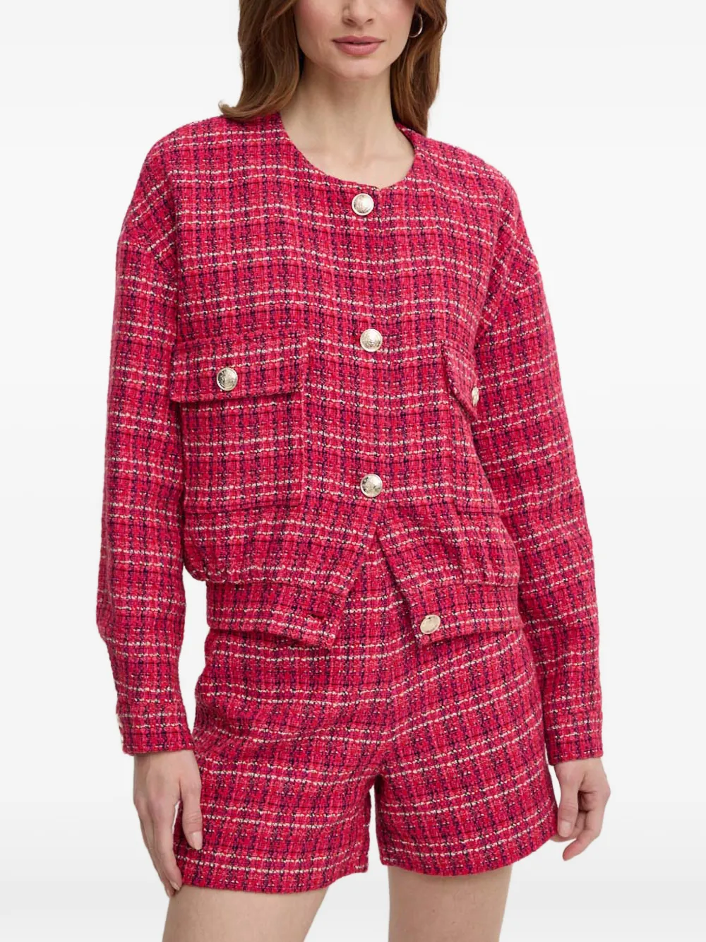Morgan Giacca Vesil.F in tweed - Rosa