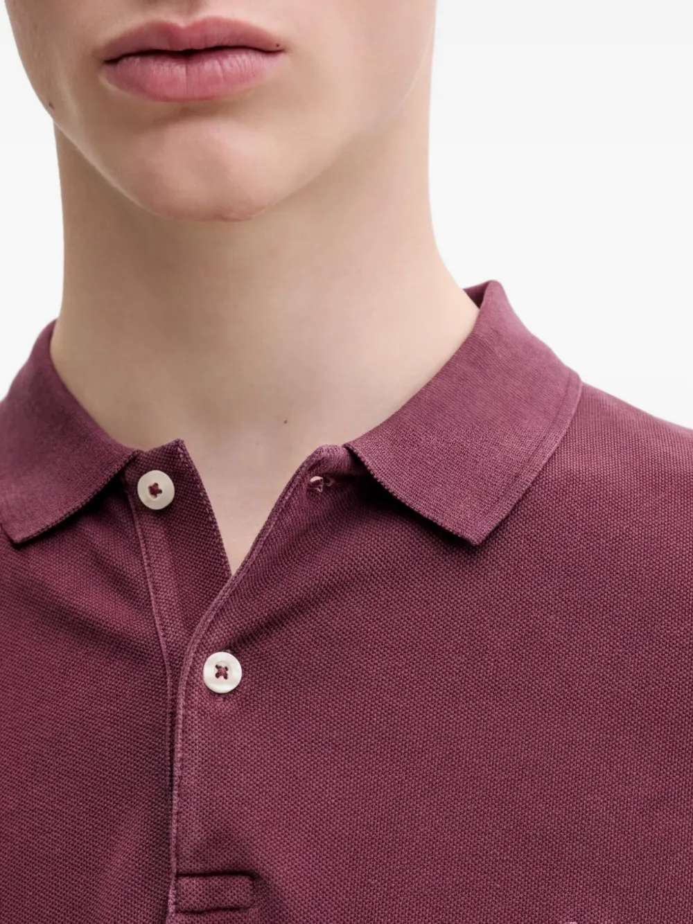 Marc O'Polo Poloshirt met knopen Rood