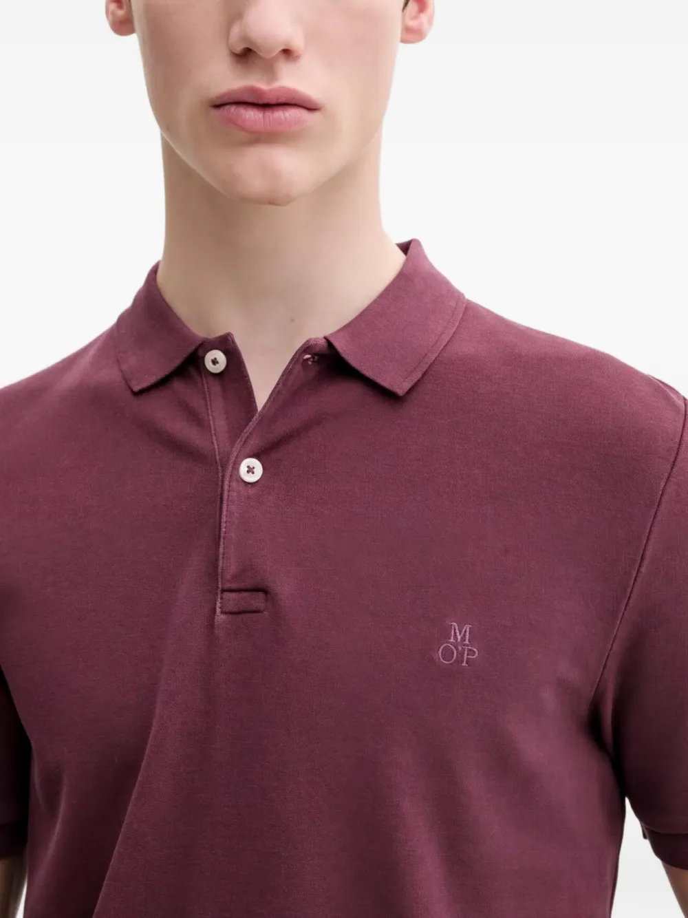 Marc O'Polo Poloshirt met knopen Rood