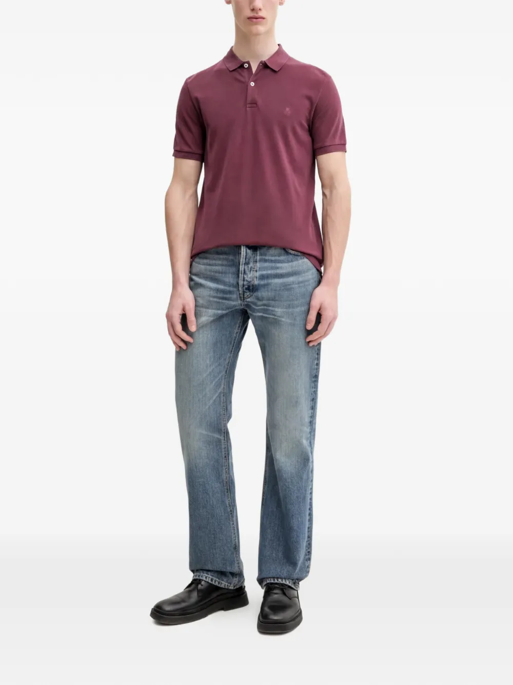 Marc O'Polo Poloshirt met knopen Rood