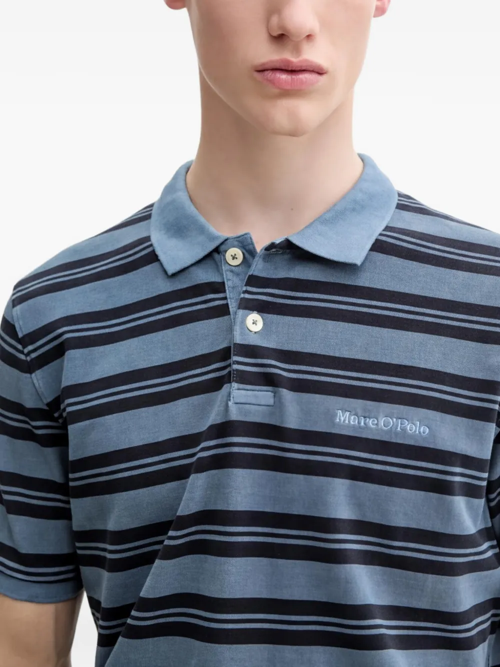 Marc O'Polo Gestreept poloshirt Blauw
