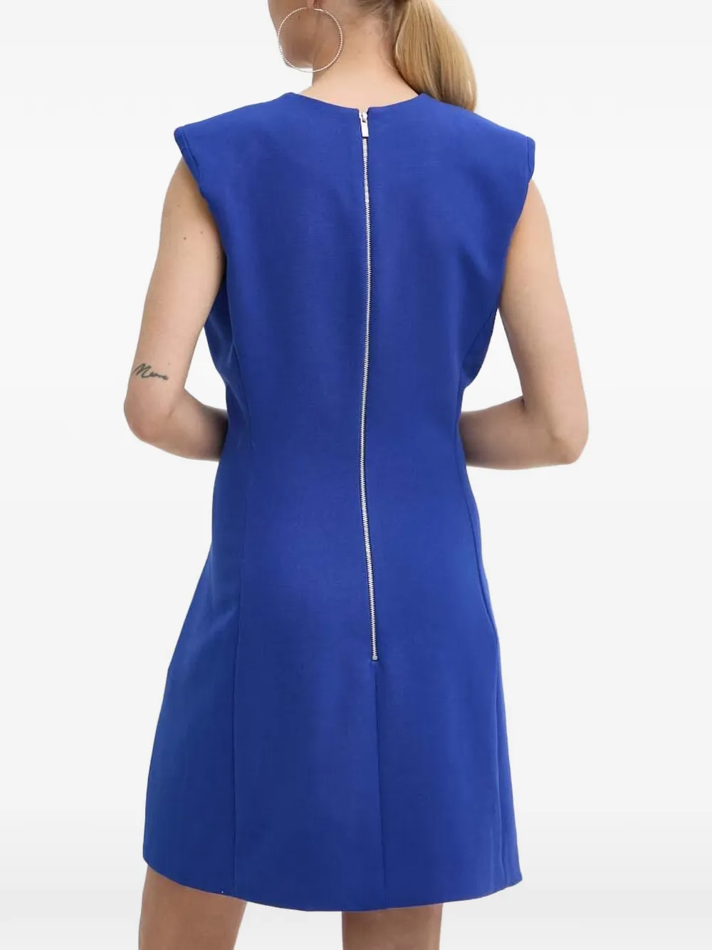 Morgan Mini-jurk met V-hals Blauw