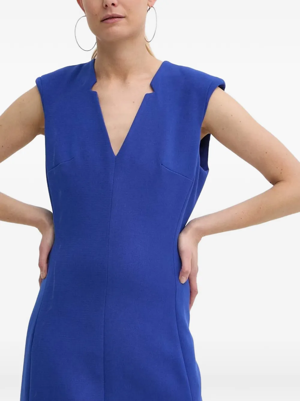Morgan Mini-jurk met V-hals Blauw