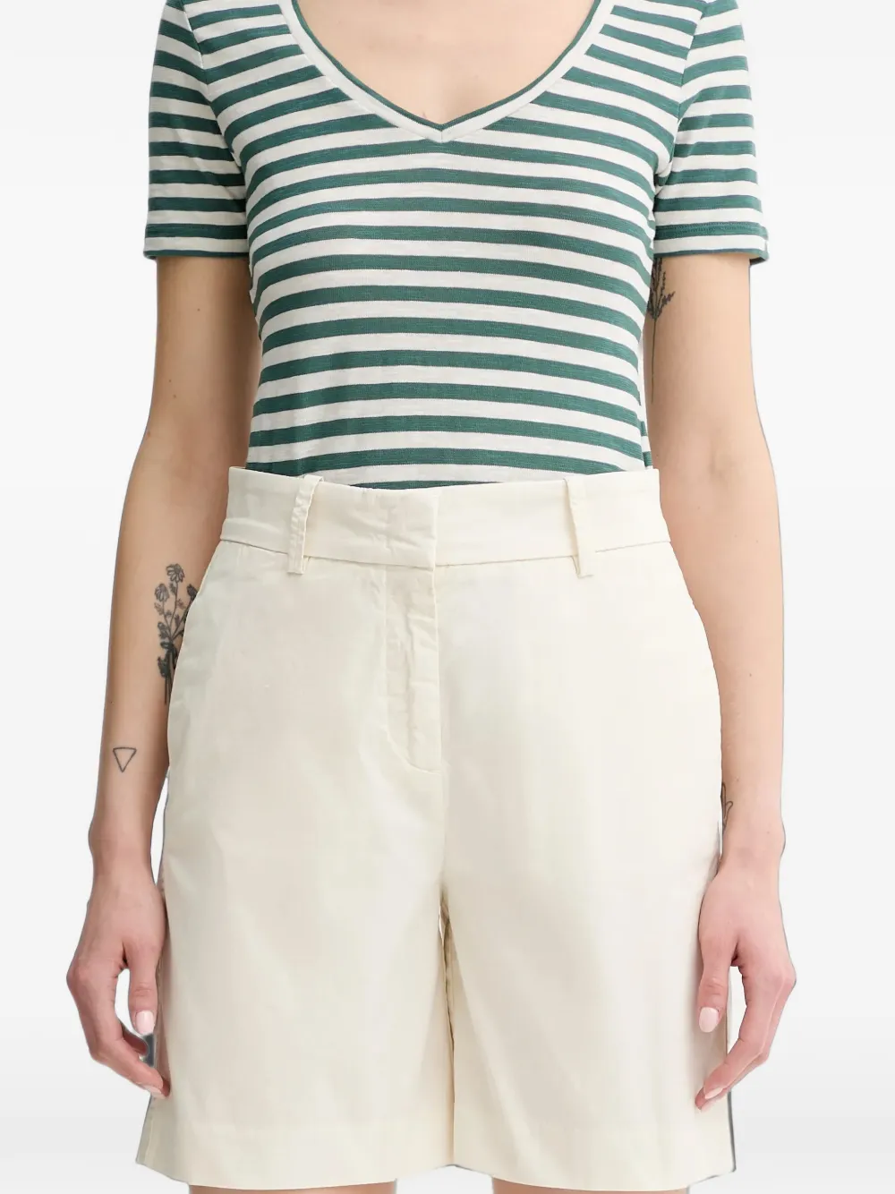 Marc O'Polo Shorts met riemlussen Beige