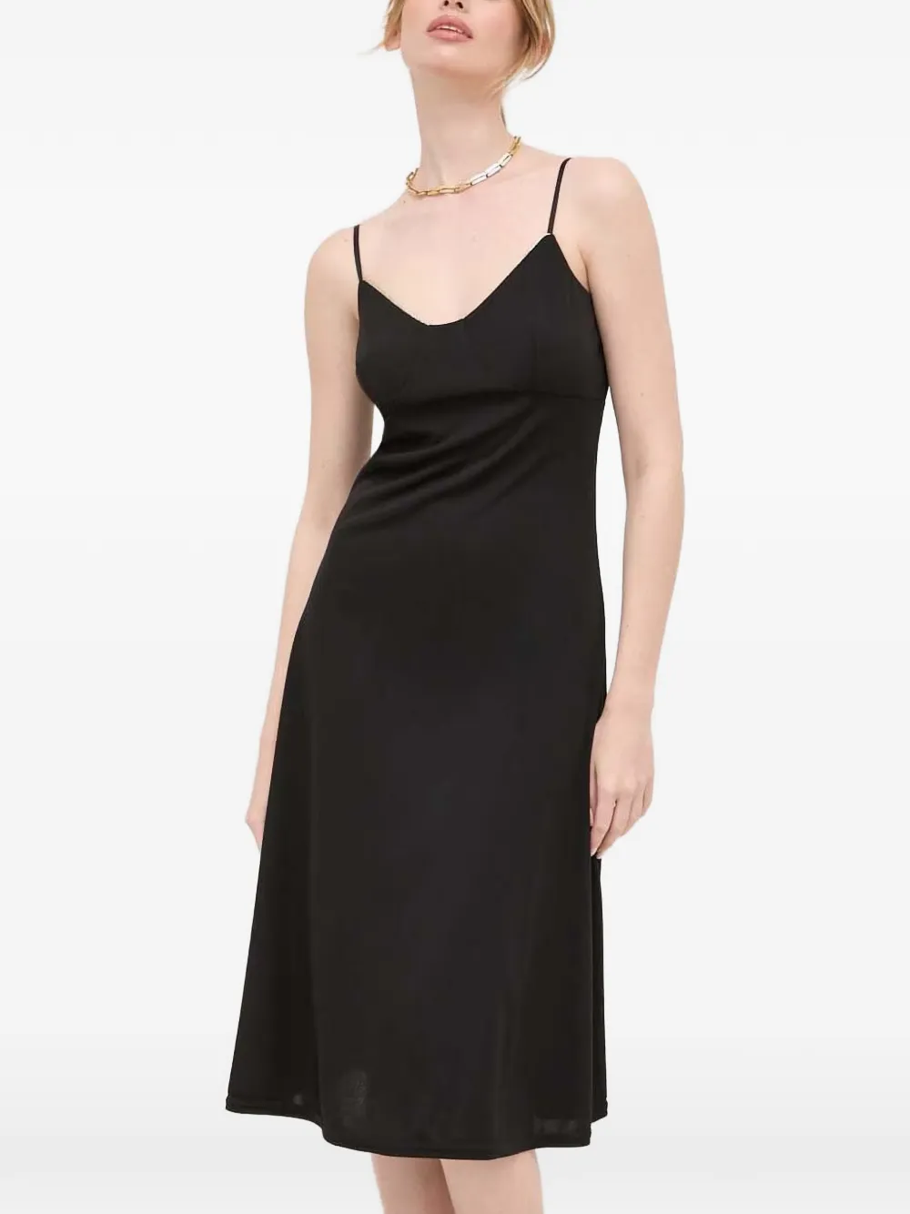 Morgan trim strap midi dress