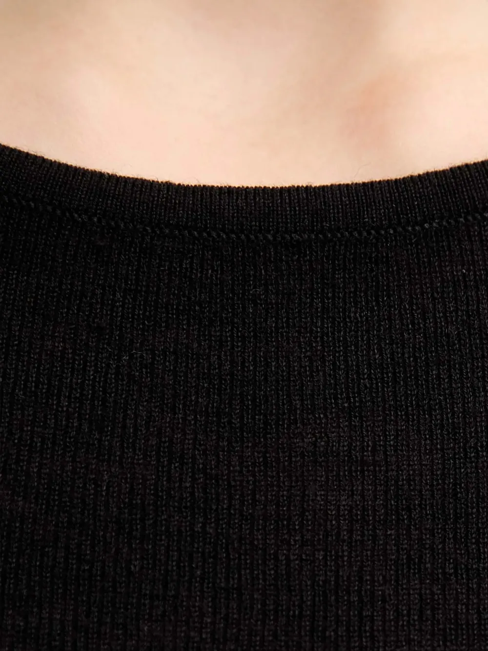 Mos Mosh fine-knit long-sleeve sweater Zwart