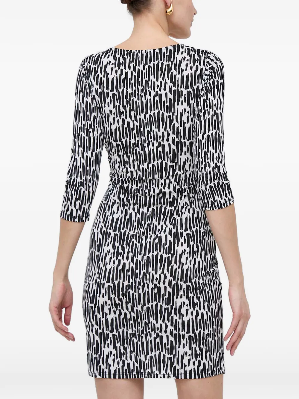 Morgan Rloli mini-jurk met abstracte print Wit