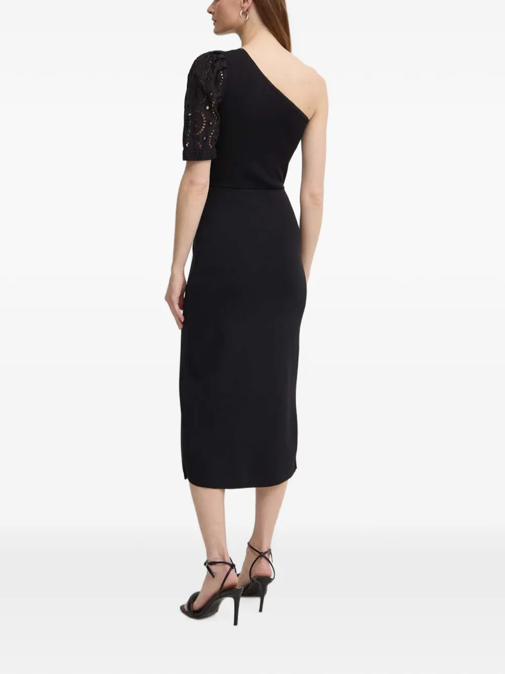 Morgan Rmabela asymmetrische midi-jurk Zwart