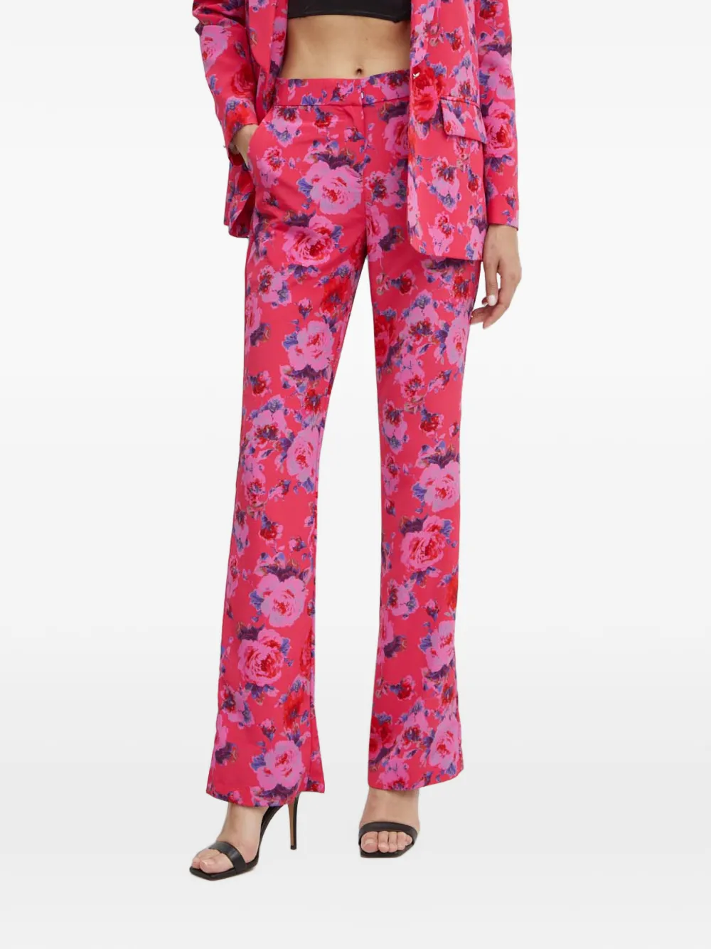 Morgan Polin floral-print trousers Roze