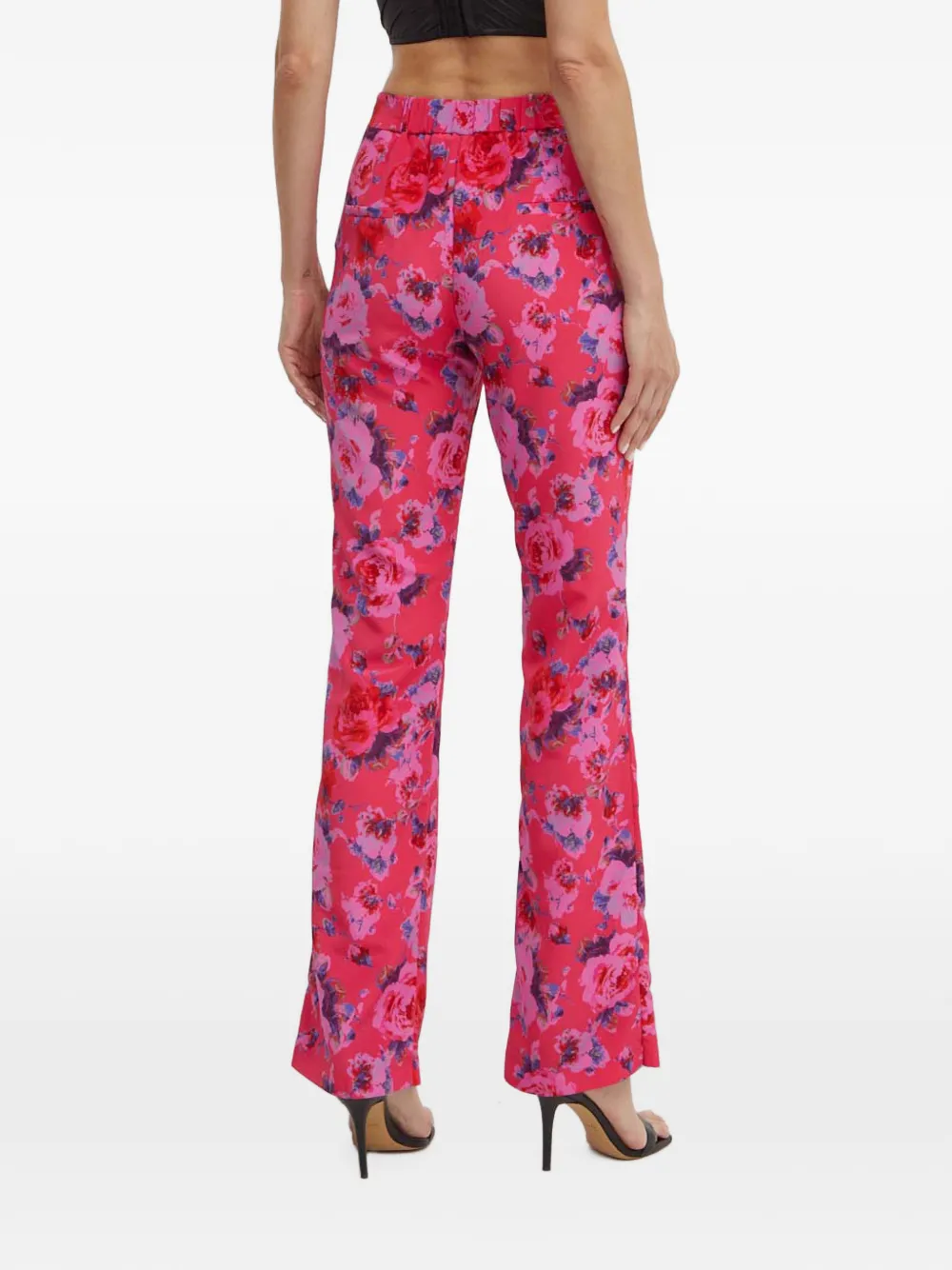 Morgan Polin floral-print trousers Roze