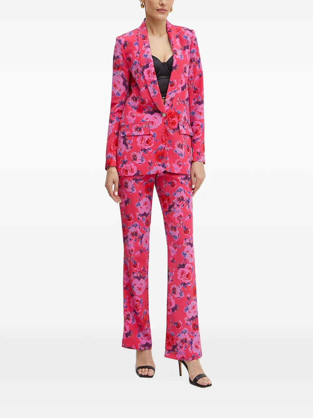 Morgan Polin floral-print trousers Roze
