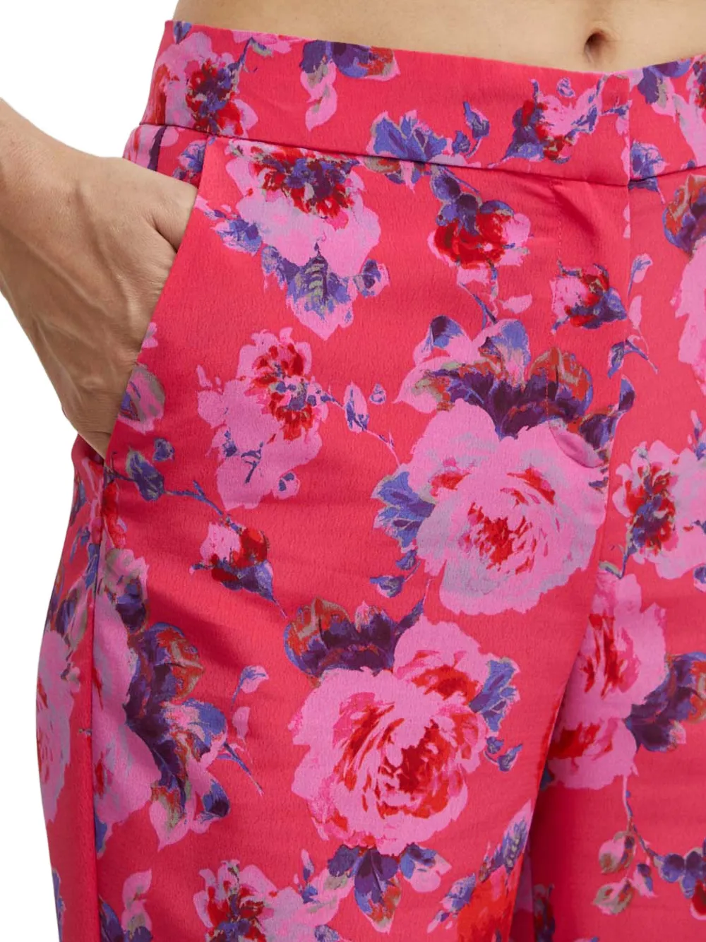 Morgan Polin floral-print trousers Roze