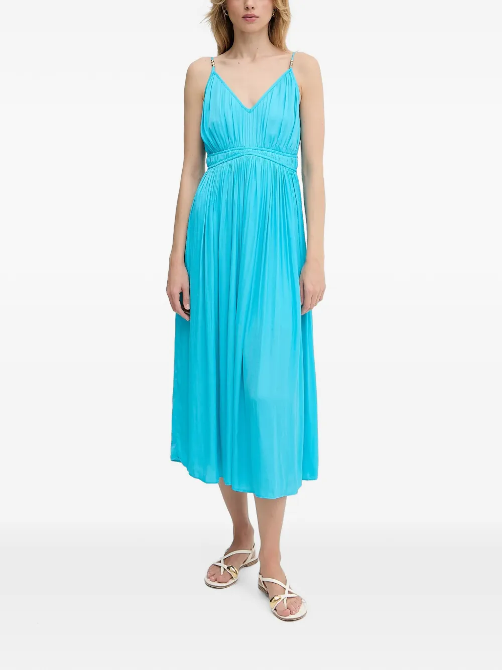 Morgan Abito midi con scollo a V - Blu