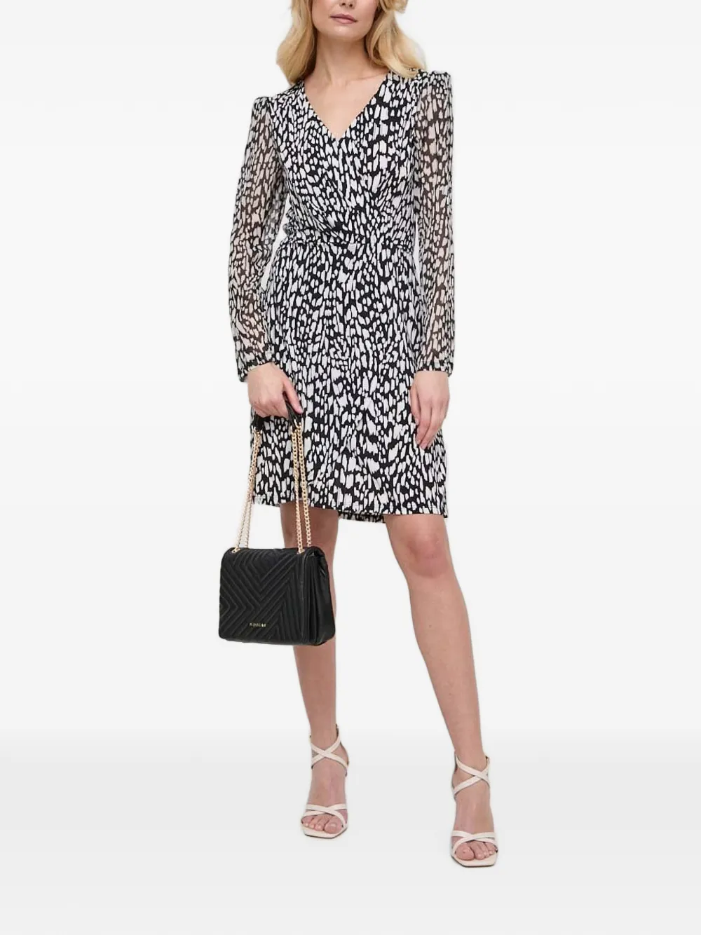 Morgan Wikkeljurk met abstracte print Veelkleurig