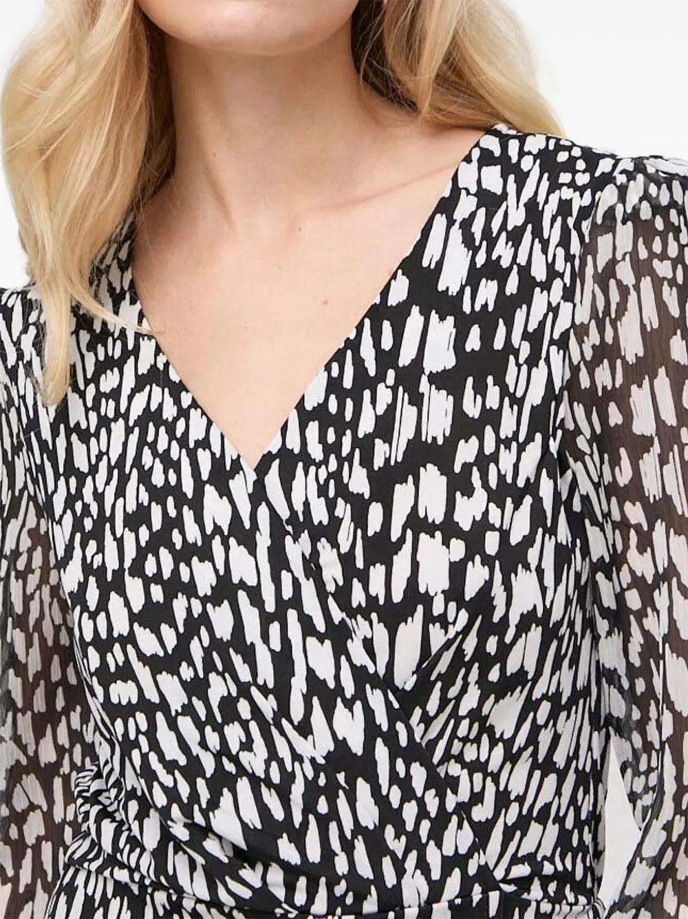Morgan Wikkeljurk met abstracte print Veelkleurig