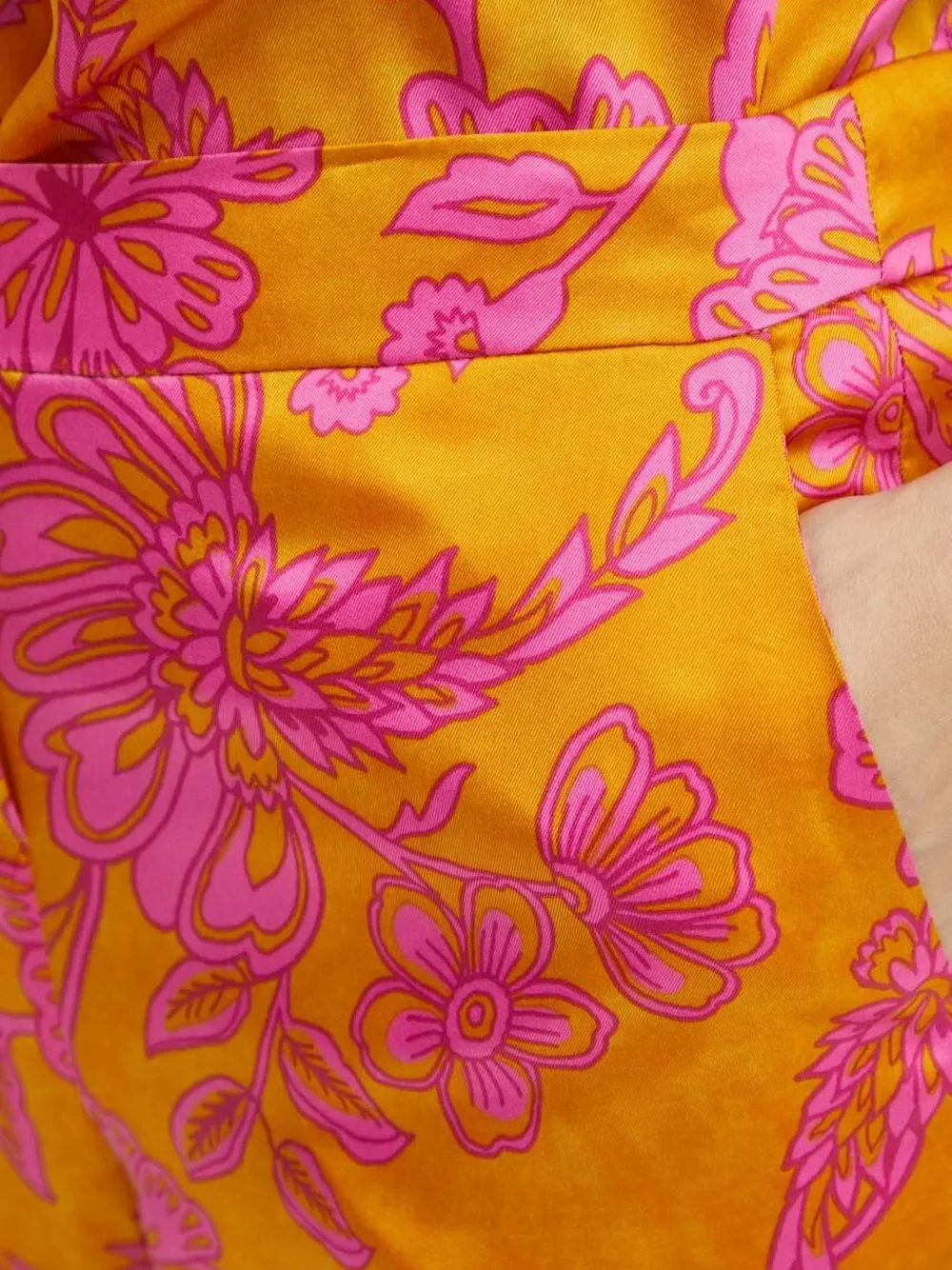 Morgan Broek met bloemenpatroon Oranje