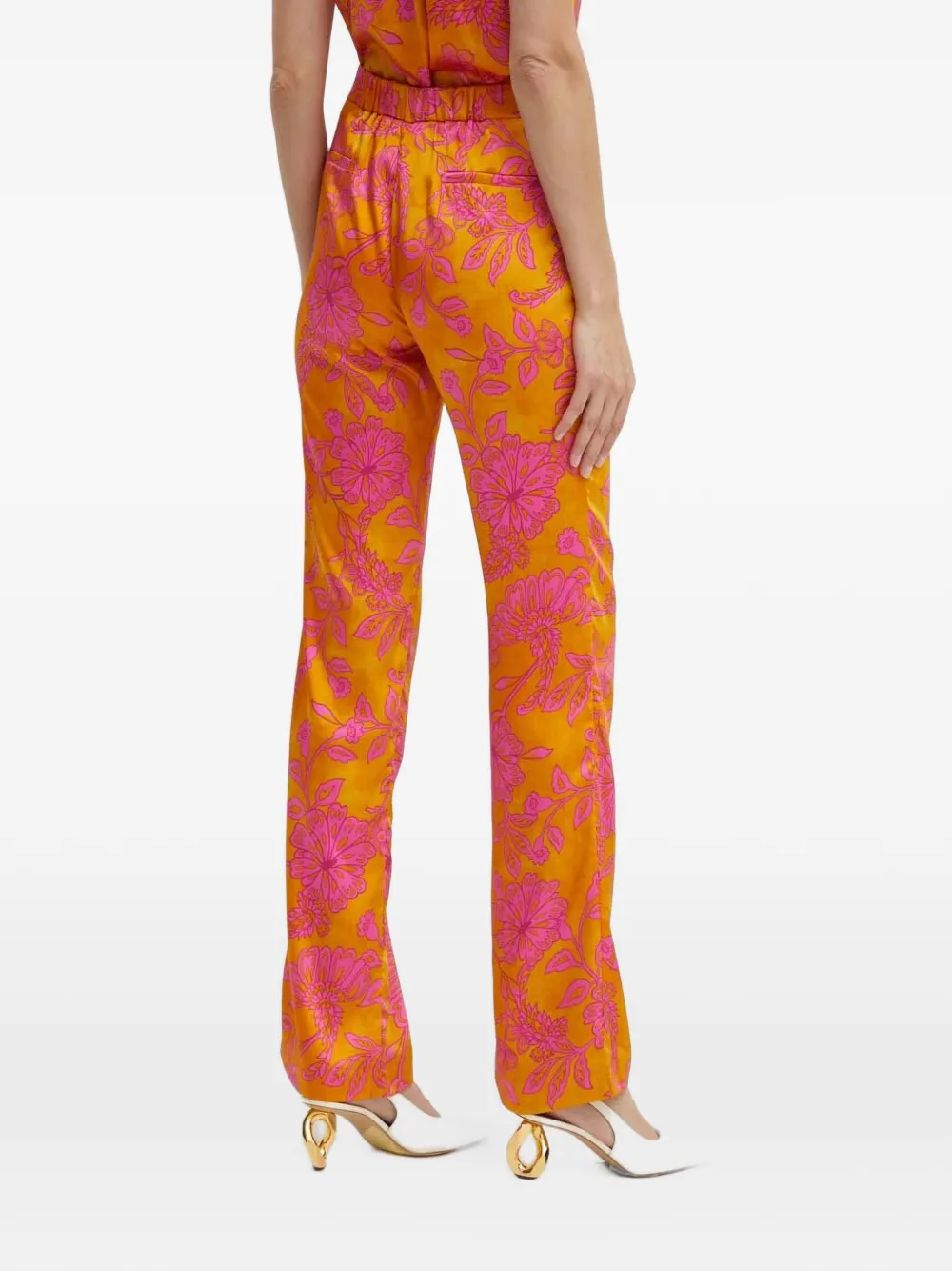 Morgan Broek met bloemenpatroon Oranje