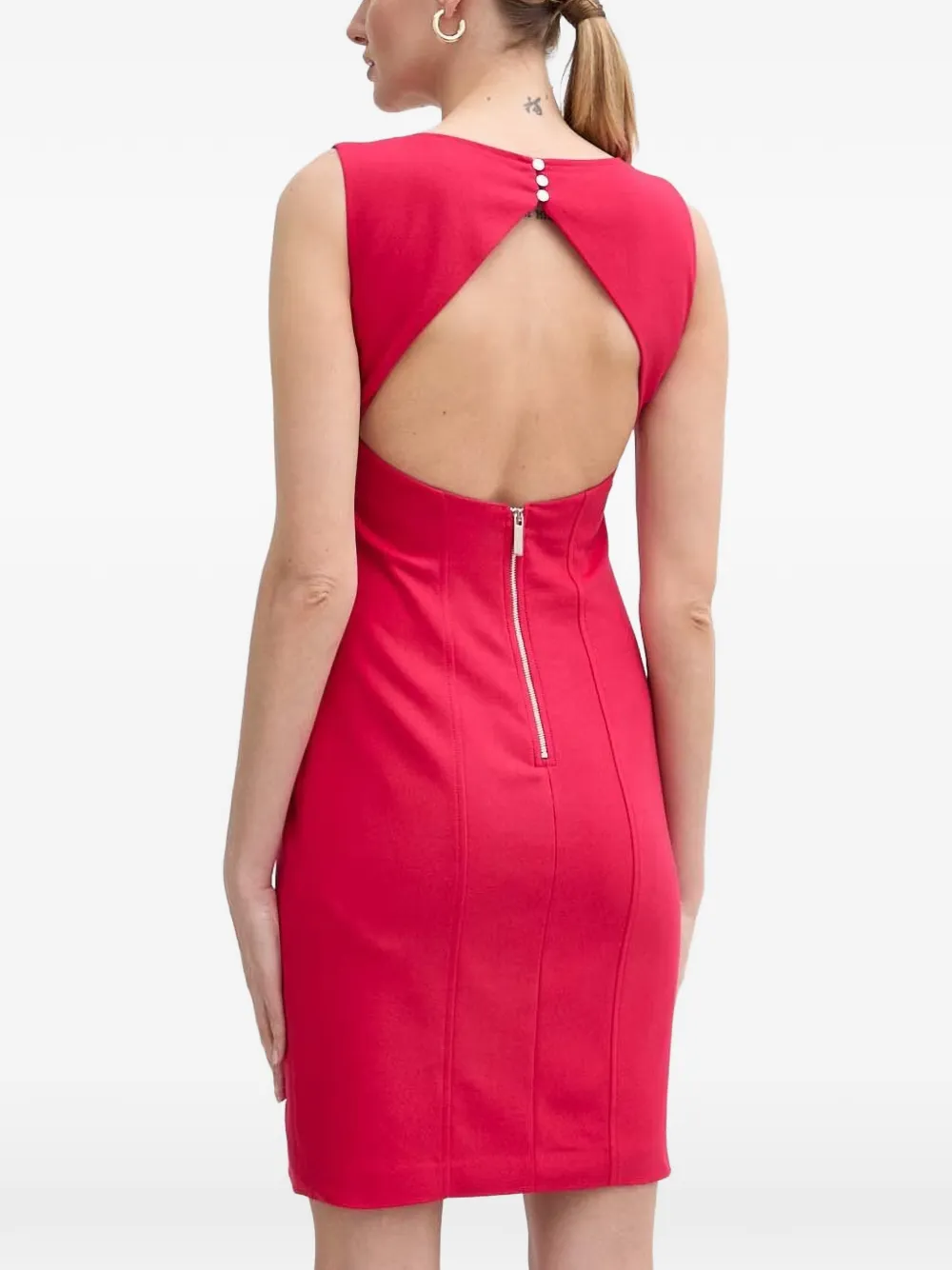 Morgan Jurk met V-hals en split Rood