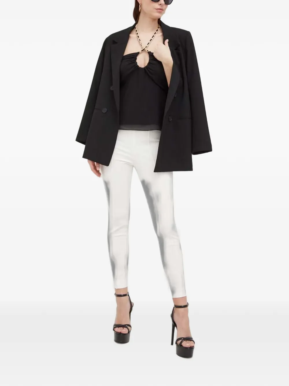 Morgan Haltertop met schakelketting Zwart