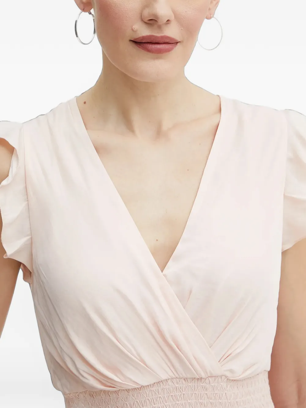 Morgan Rwany mini-jurk met ruches en wikkel-design Roze