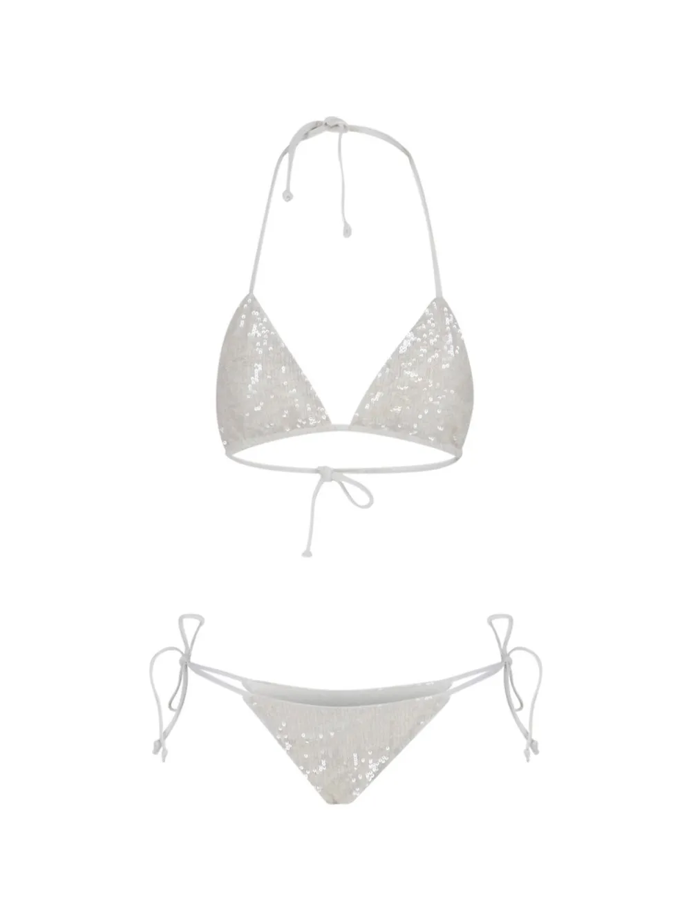 P.A.R.O.S.H. sequinned bikini - Bianco
